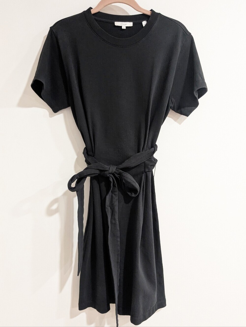 NEW Vince Tie Waist Short Sleeve Dress